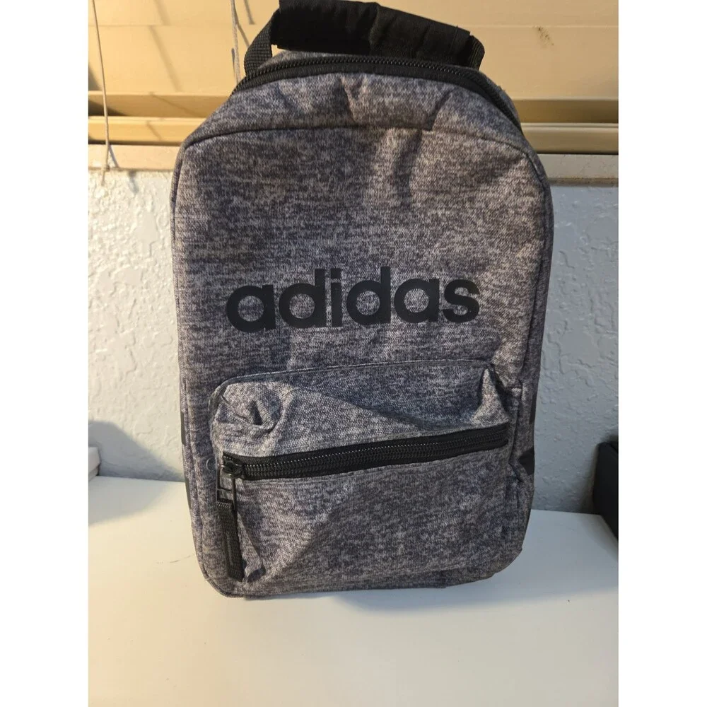 adidas Santiago Insulated Lunch Bag - Jersey Onix Grey/Black kid unisex